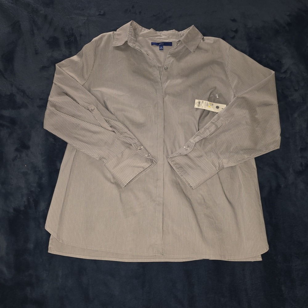 New Apt 9 Button Up‎ Tunic Top Blouse Womens Size XL NWT